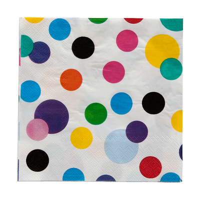 Colorful Polka Dot Luncheon Napkins 16/pk