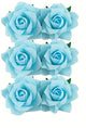 Foam flower 2.5" 6/pk (Lt Blue)