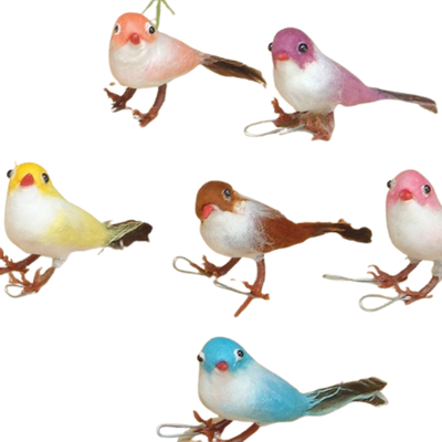Feather Color Birds 3" 12/pk