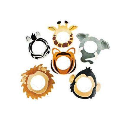 Printed Animal Face Masks 12/pk