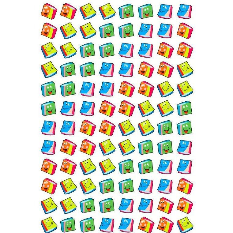 Smiley Book Stickers 7/16" (8 Sheets)