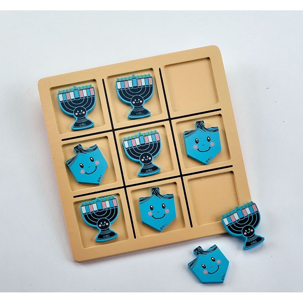 Chanukah Wood Tic Tac Toe Game