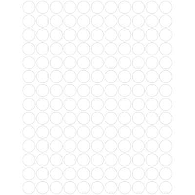 Color Coding Dot Stickers All 1/4" White 10mm Color Print 32/pk