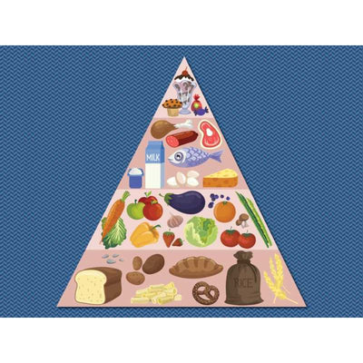 Food pyramid poster - blue 18X24.