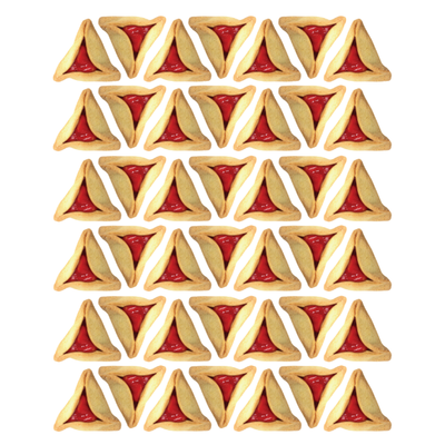 Hamentashen Stickers 1"  Triangle  Color Print 10/pk