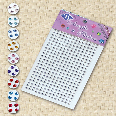 Adhesive Rhinestones Silver 4mm 264/pk