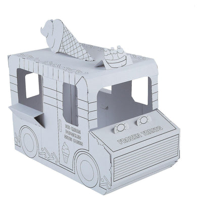 Color Your Own Ice Cream Truck Playhouse, Assembled, 23 3/4" x 42 3/4" x 29 1/2"