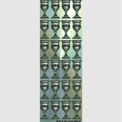Silver Bechers stickers 24 on a sheet (25 Sheets)