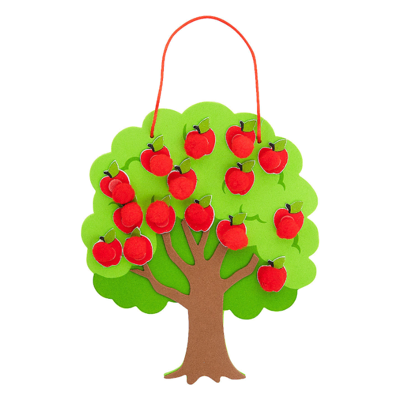 Foam Apple Tree Sign Craft Kit 6 3/4" x 8" 12/pk