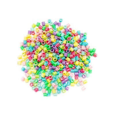 Barrel large hole beads assorted 400/pcs 7"x6"mm