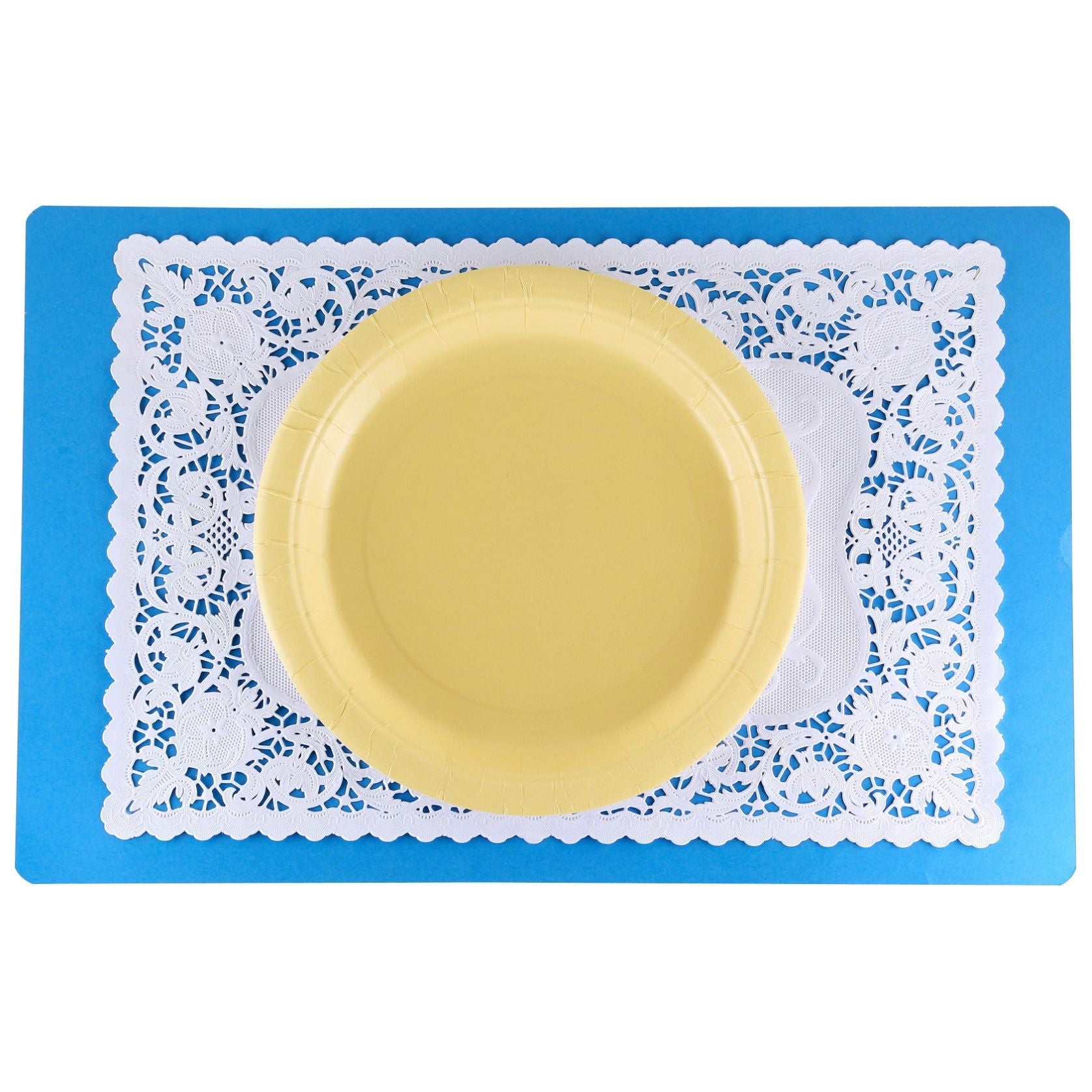 Rectangular Paper Doilies (White, 10