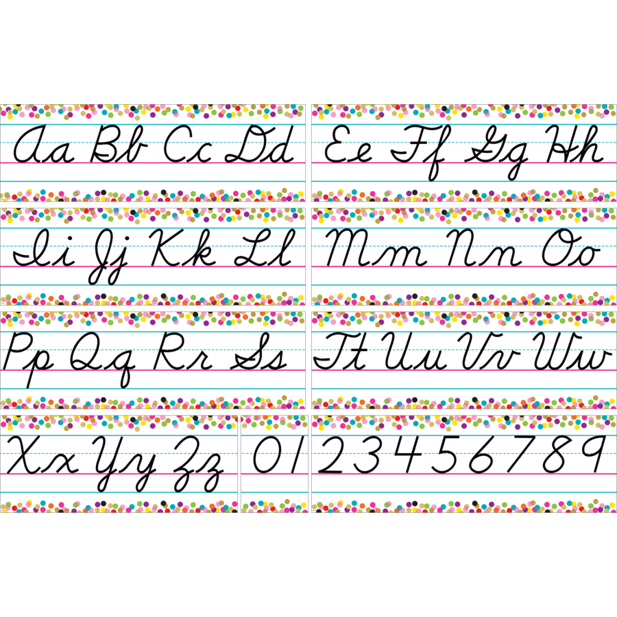 Confetti Cursive Bulletin Board Set