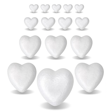 Polyfoam Hearts Multi Pack 15/pk