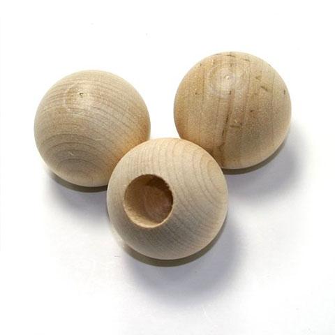 Wooden Dowel Cap Ball 3/4" With 1/4" Hole 100/pk