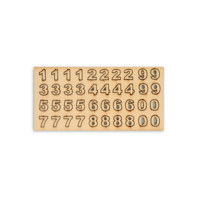 Small Wooden Numbers 1/2" (Discontinued)