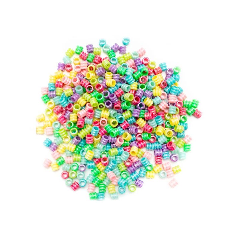 Barrel large hole beads assorted 400/pcs 7"x6"mm