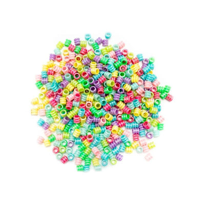 Barrel large hole beads assorted 400/pcs 7"x6"mm