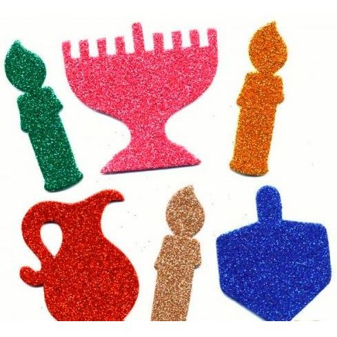 Chanukah Sparkle Foam Cutouts