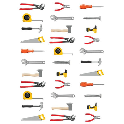 Tools Stickers Rectangle 35mm x 12mm Color print 10/pk