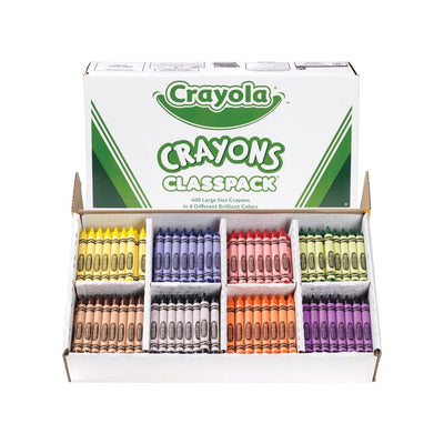 Crayola Large Crayon Classpack, 8 Colors, 400/pk