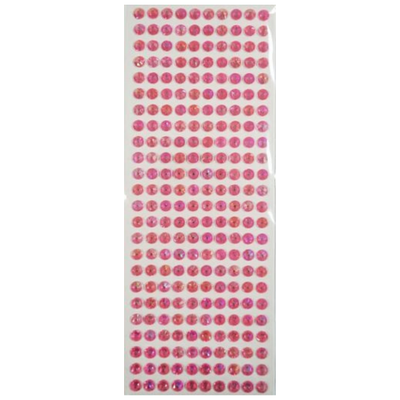Adhesive Rhinestone Pink 7mm 240/pk