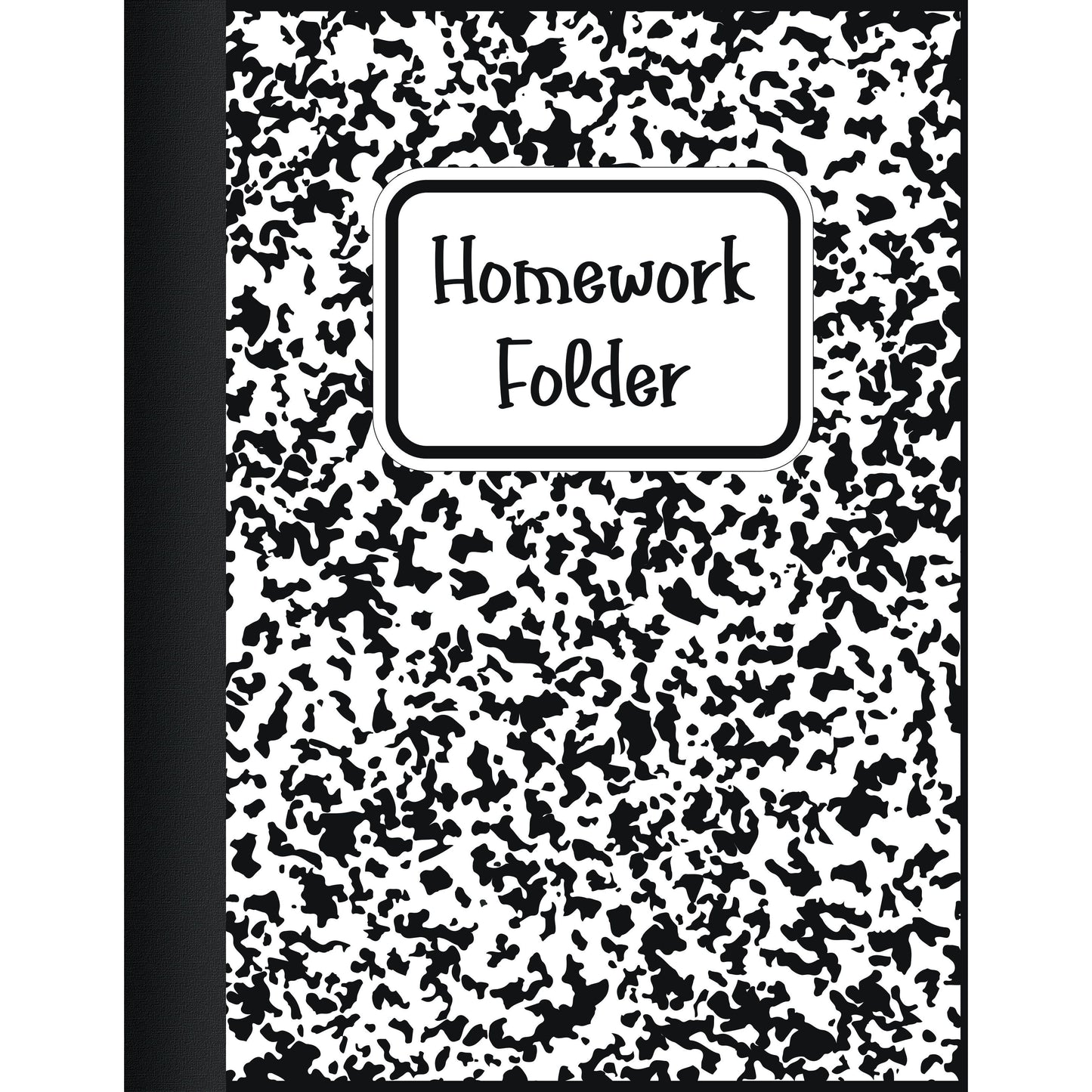 homework folder cover - composition notebook 8.5" x 11" 12/pk