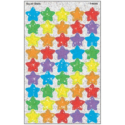 Super Stars Sparkle Stickers 4 1/8" x 6 5/8" 180/pk (Discontinued)