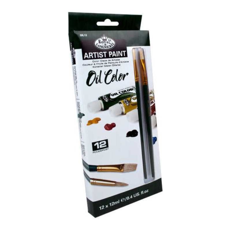 Oil Paint Set 12/pk+2 Brushes