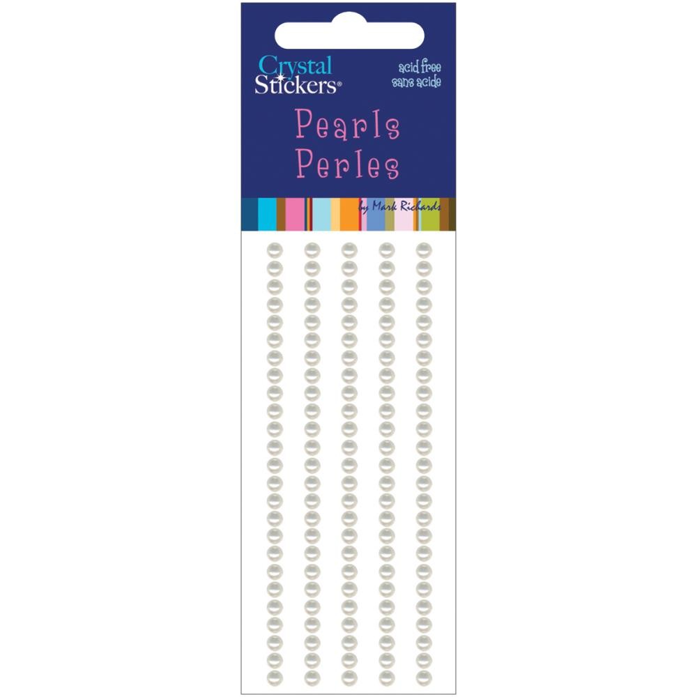 Crystal Stickers Pearls 3mm Round 125/Pkg