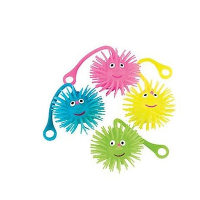 Vinyl Smile Face Puffer Ball YoYos 12/pk