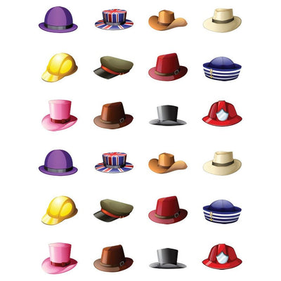 Hat Stickers, Round 25MM, 10/pk