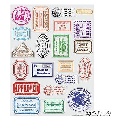 Passport Stamp Sticker (12 Sheets)
