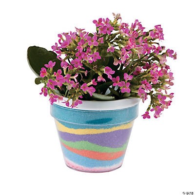 Plastic Sand Art Flowerpots 1pc