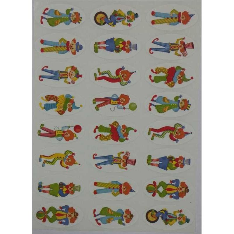 Clown Stickers 10/Sheets (discontinued)