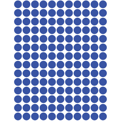 Color Coding Dot Stickers All 1/4" Blue 10mm Color Print 32/pk