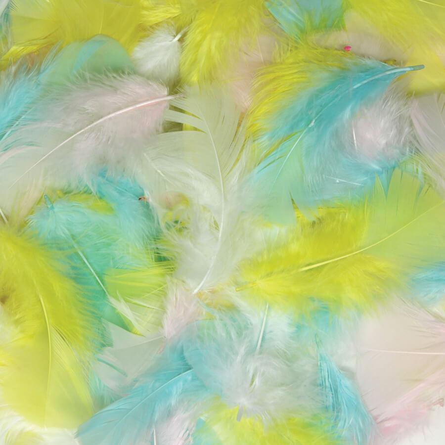 Spring color assortment feathers 14 gr