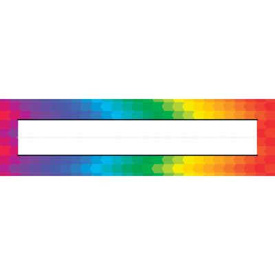 desk name strips - rainbow arrow pixels