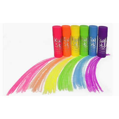 Jumbo Kwikstix Tempera Paint - 6 Pc Neon Colors