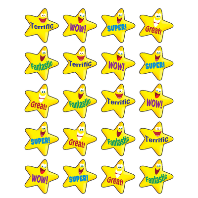 Encouraging Stars Stickers 1" 120/pk