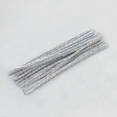 Chenille stems Silver 25/pk