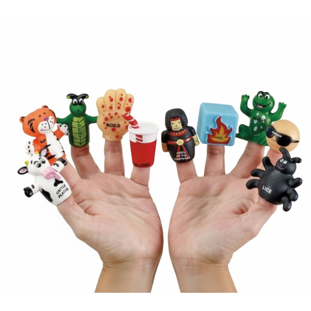 Ten Plague Vinyl Finger Puppets 1/set
