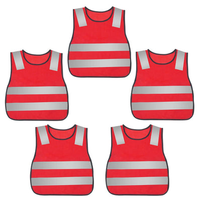 Fire Vest Fluorescent Red Age 3-5 1/pc