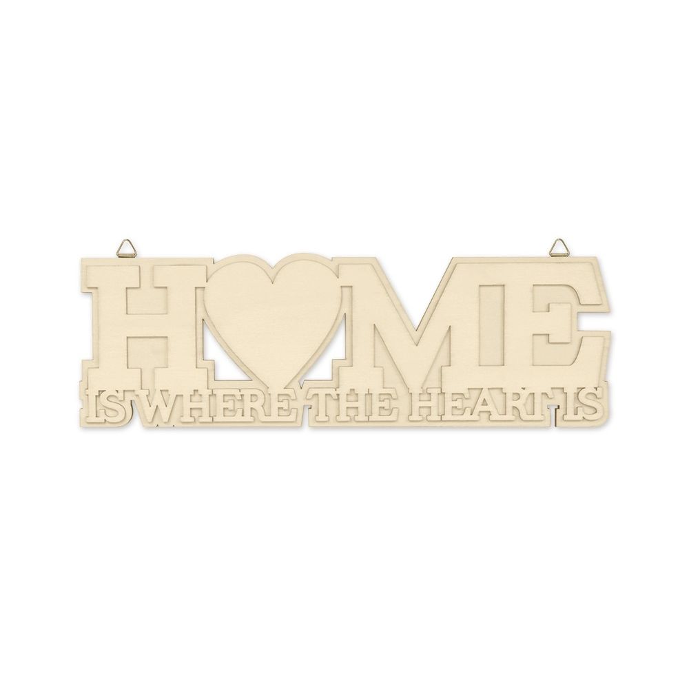 DIY Words Plague 3D 7mm (home is where the heart is)