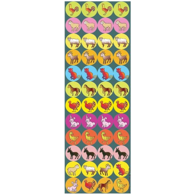 Animal Circle Stickers 0.5" 6 sheets/pk