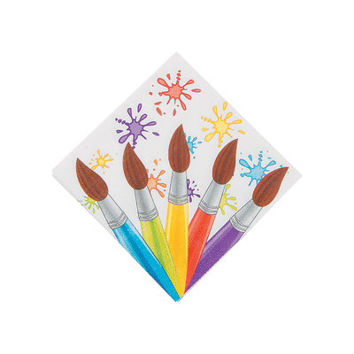 Paper Artist Party Beverage Napkins 16/pk