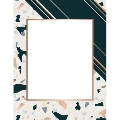 notebook covers - black and rose gold slanted stripes 8.5" x 11" 12/pk