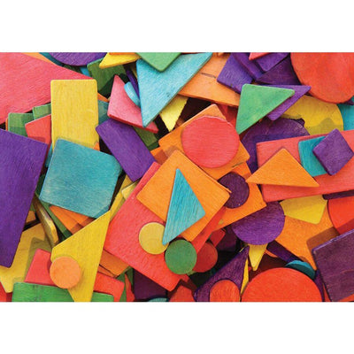 Wood Geometric Shapes Assorted 200/pcs  1⁄2" to 2"