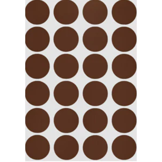 Color Coding Dot Sticker (Brown, 3/4", 25)