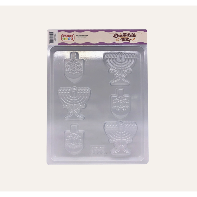 Chanukah Chocolate Mold - Dreidel/Menorah