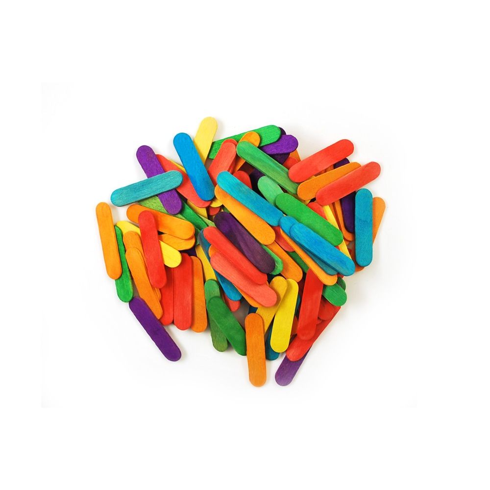 Mini Craft Sticks 2 1/2" x 3/8" 120/pk Colored
